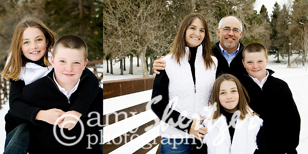 Lindley Park provides a snowy backdrop for winter family pictures