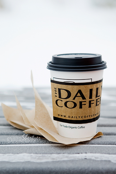 A cup of coffee from The Daily in Bozeman is perfect on a gray, cloudy day.