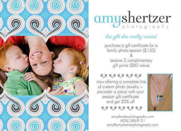 Buy your mom a gift certificate for a photo session for Mother